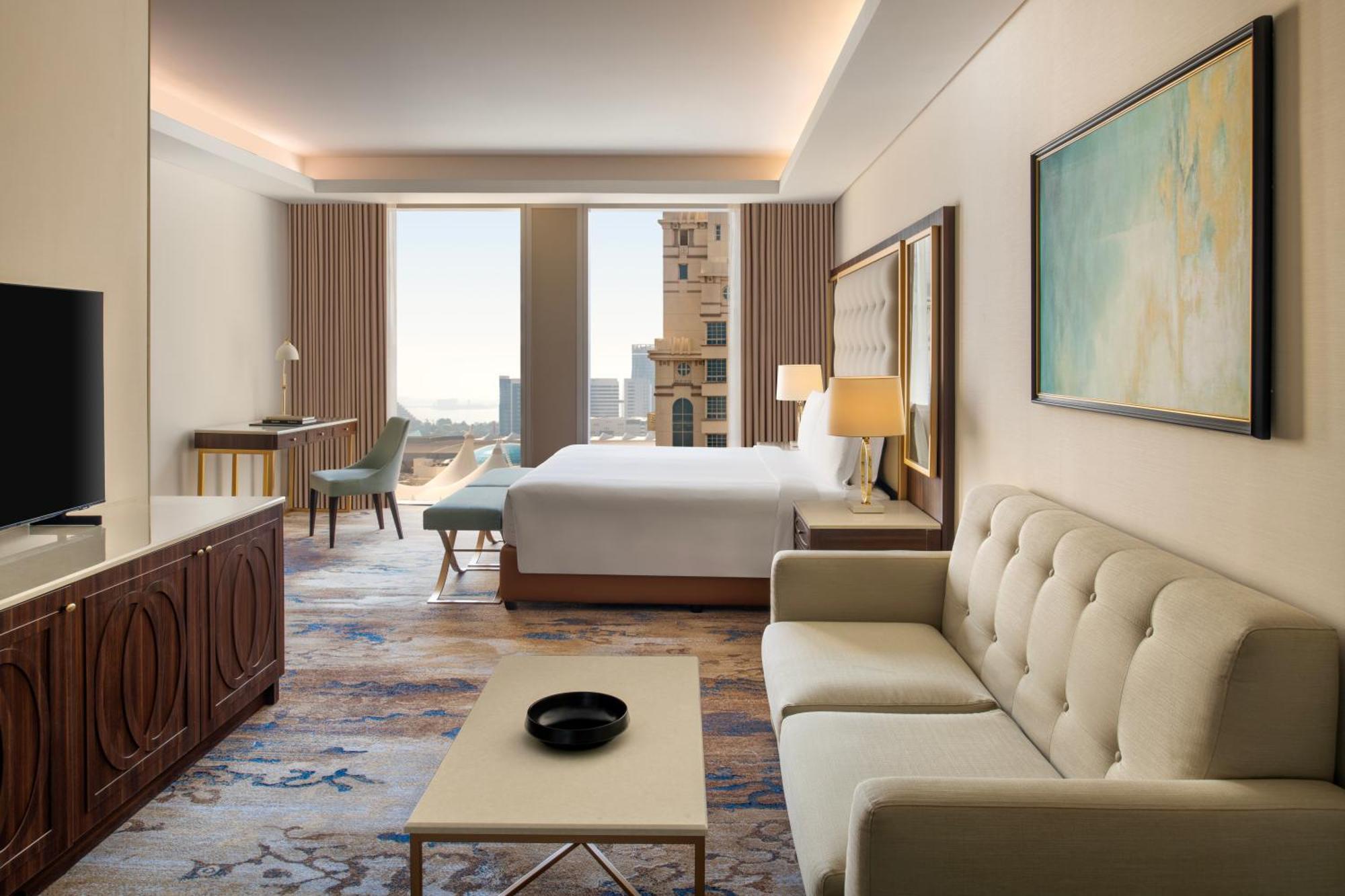 Dusit Doha Hotel Exterior photo A guest room at the hotel